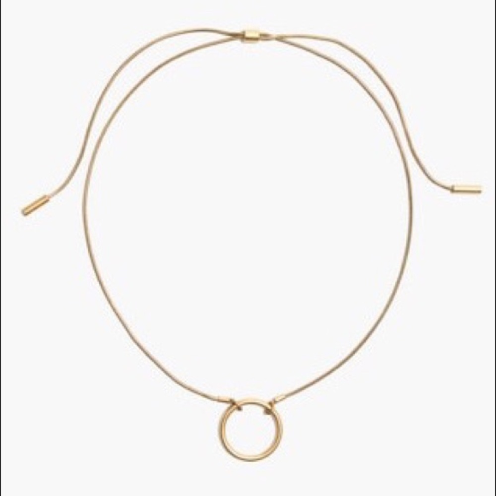 Adjustable ring choker necklace